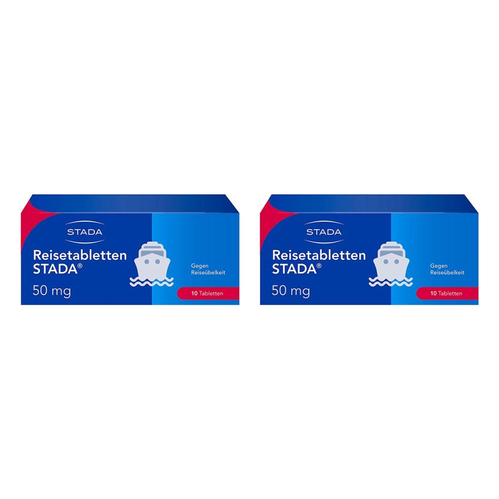Reisetabletten STADA 50mg Dimenhydrinat bei Reiseübelkeit 2x10 stk