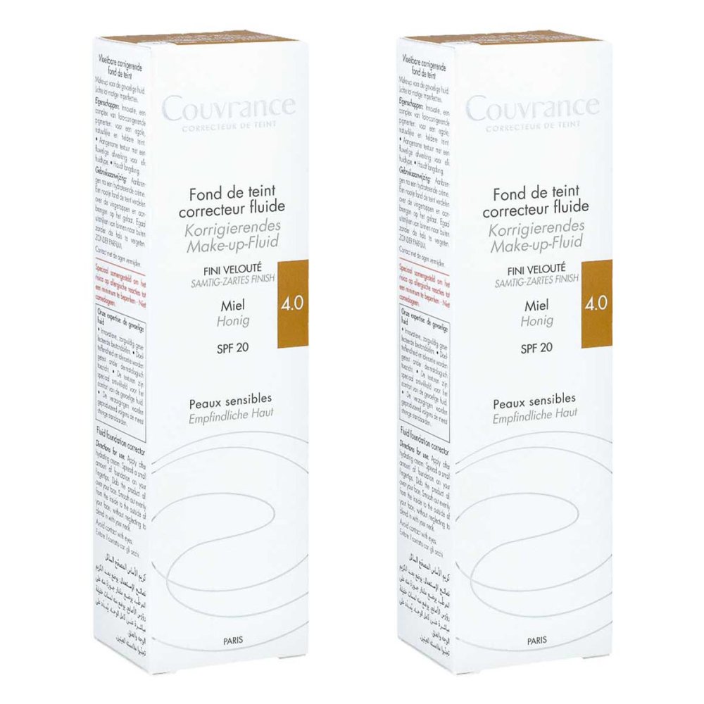 Avene Couvrance Korrigier.make-up Fluid Honig 4.0 2x30 ml