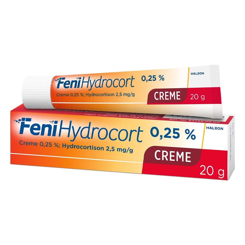 FeniHydrocort Creme 0,25 %, Hydrocortison 2,5 mg/g 20 g