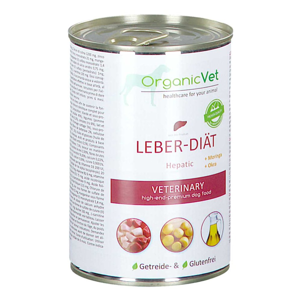 Organicvet Hund Nassnahrung Leber-Diät 400 g