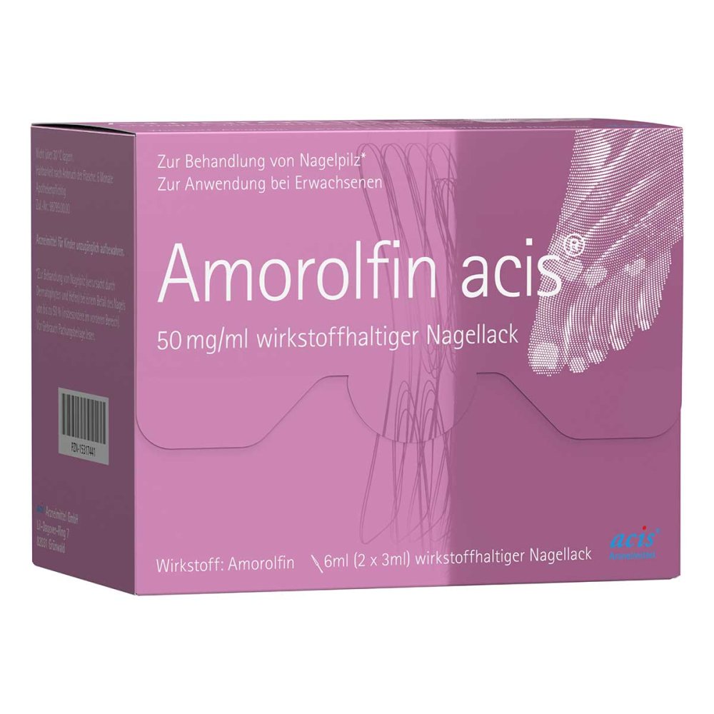 Amorolfin acis 50 mg/ml wirkstoffhalt.Nagellack 6 ml