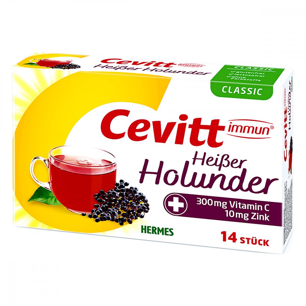 Cevitt Immun Heis Holunder 14 stk