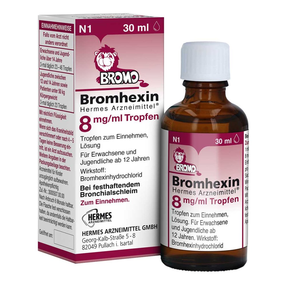 Bromhexin Hermes Arzneimittel 8 mg/ml Tropfen 30 ml