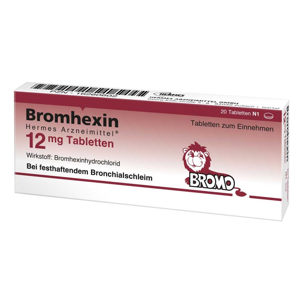 Bromhexin Hermes Arzneimittel 12 mg Tabletten 20 stk