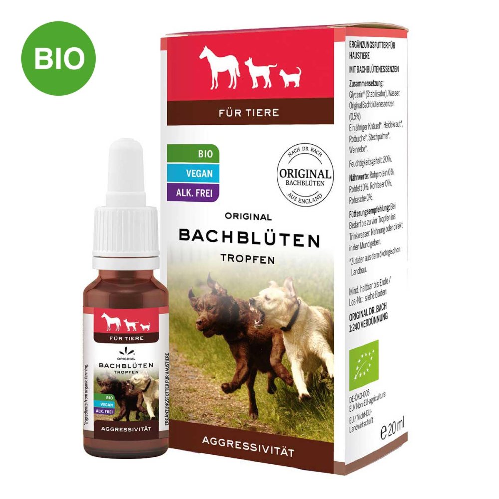 Bachblüten Tiere Tropfen Aggressivität 20 ml