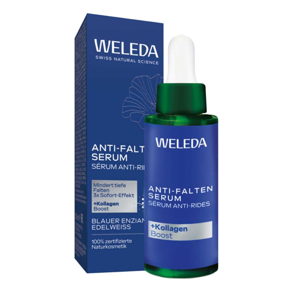Weleda Anti-Falten Serum Blauer Enzian & Edelweiß Gesichtsserum 30 ml Frauen