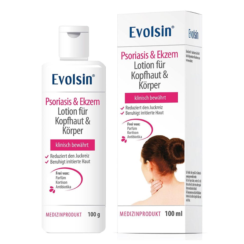 Evolsin Psoriasis & Ekzem Lotion Kopfhaut & Körper