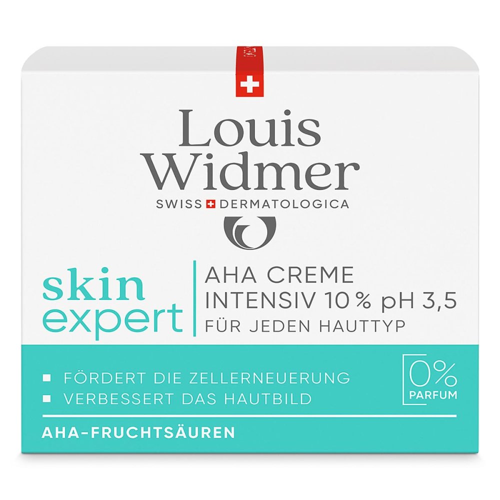 Louis Widmer Skinexpert Aha Creme Intensiv 10% Unparfümiert