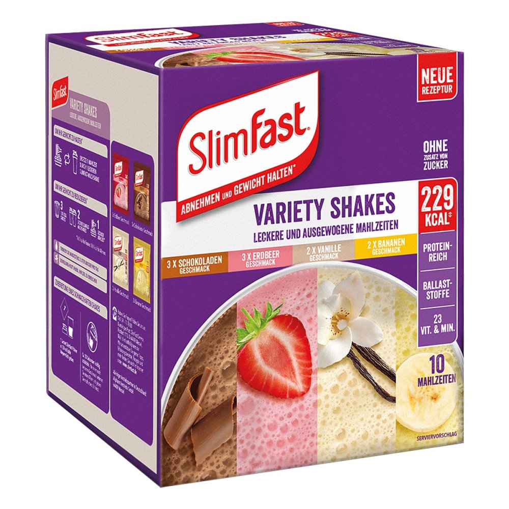 Slim Fast Pulver Probierpaket Gemischt 368 g