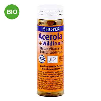 Acerola Und Wildfrucht Vitamin C Lutschtabletten 60 stk von HOYER GmbH PZN 07626429