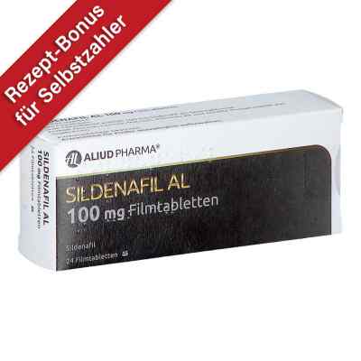 Sildenafil Al 100 mg Filmtabletten 24 stk von ALIUD Pharma GmbH PZN 10187838