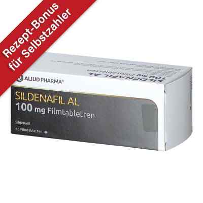 Sildenafil Al 100 mg Filmtabletten 48 stk von ALIUD Pharma GmbH PZN 11072385