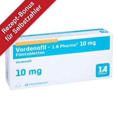 Vardenafil-1a Pharma 10 mg Filmtabletten 12 stk von 1 A Pharma GmbH PZN 14044900