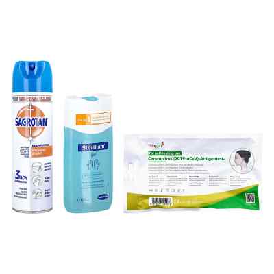 4x Hotgen Coronavir.-Nasentest+Sagrotan+Sterillium Protect 1 stk von  PZN 08102341
