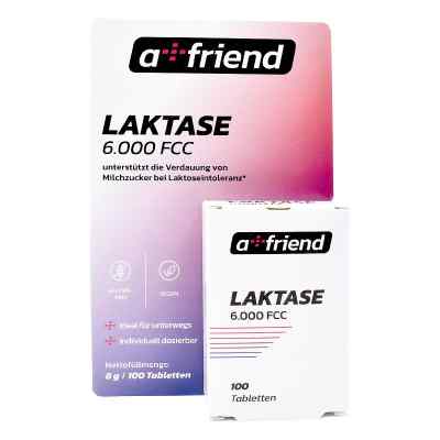 A Friend Laktase 6.000 FCC bei Laktoseintoleranz Tabletten 100 stk von MedGoNET GmbH PZN 19495292