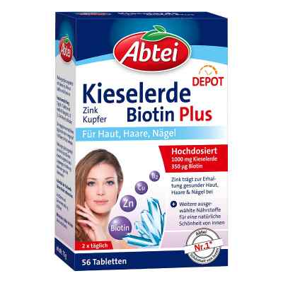 Abtei Kieselerde Biotin Plus Tabletten titandioxidfrei 56 stk von Perrigo Deutschland GmbH PZN 17908459