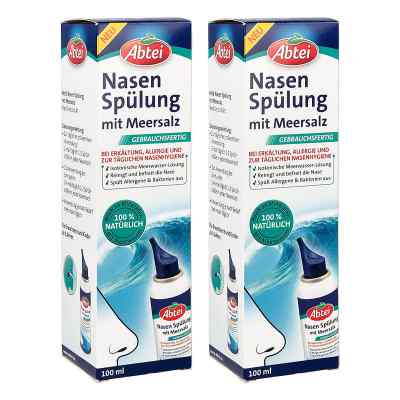Abtei Nasenspülung Mit Meersalz Spray 2x100 ml von Perrigo Deutschland GmbH PZN 08104333