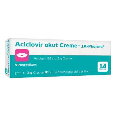 Aciclovir akut Creme bei Lippenherpes 2 g von 1 A Pharma GmbH PZN 01664245