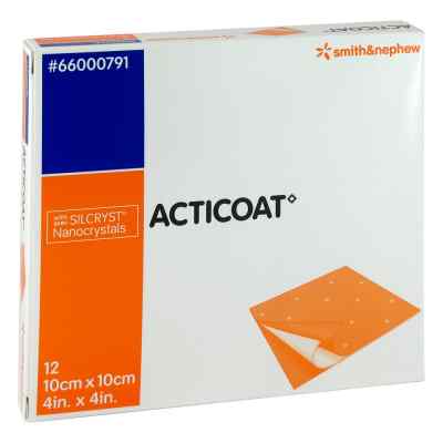 Acticoat 10x10 cm antimikrobielle Wundauflage 12 stk von Smith & Nephew GmbH PZN 01885650