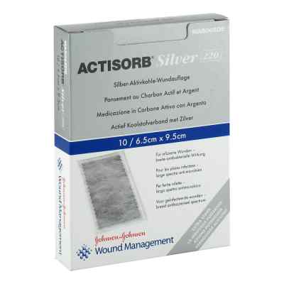 Actisorb 220 Silver 9,5x6,5 cm steril Kompressen 10 stk von Solventum Germany GmbH PZN 01098768