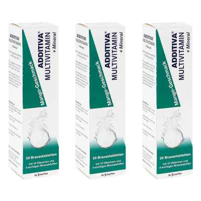 Additiva Multivitamin + Mineral Mango-Geschmack Brausetabletten 3x20 stk von Dr.B.Scheffler Nachf. GmbH & Co. KG PZN 08107228
