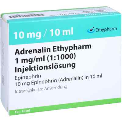 Adrenalin Ethypharm 1 Mg/ml 1:1000 Injektionslösung 10X10 ml von ETHYPHARM GmbH PZN 17155706