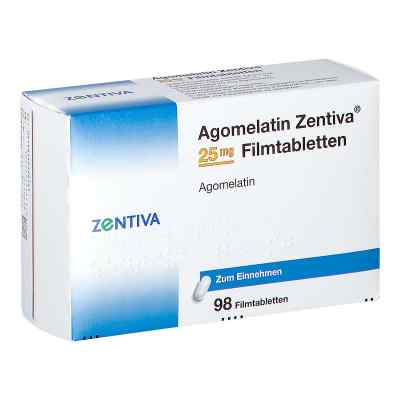 Agomelatin Zentiva 25 mg Filmtabletten 98 stk von Zentiva Pharma GmbH PZN 14212616