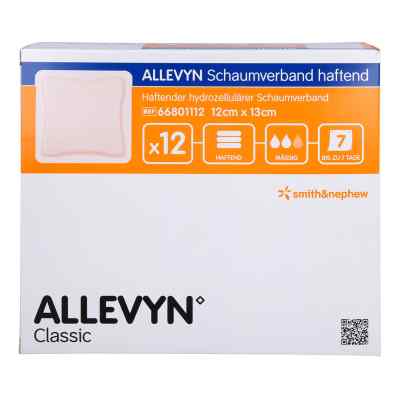 Allevyn Schaumverband 12x13 cm haftend 12 stk von B2B Medical GmbH PZN 11137653