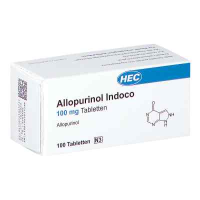 Allopurinol Indoco 100 mg Tabletten 100 stk von HEC Pharm GmbH PZN 16588573