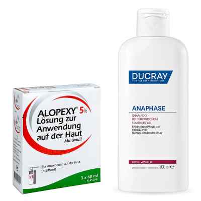 Alopexy 5% Lösung 3x60 ml + Anaphase Begleitshampoo 200ml 60+60+60+2 ml von PIERRE FABRE DERMO KOSMETIK GmbH PZN 08107424