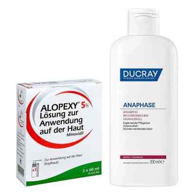 Alopexy 5% Lösung Männer 3x60 ml + Anaphase Shampoo 200 ml 1 Set von PIERRE FABRE DERMO KOSMETIK GmbH PZN 08107507
