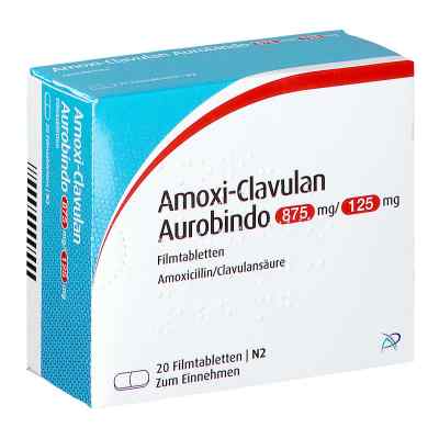 Amoxi-Clavulan Aurobindo 875mg/125mg 20 stk von PUREN Pharma GmbH & Co. KG PZN 08841207