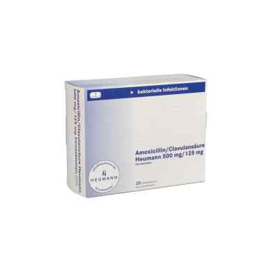 Amoxicillin/Clavulansäure Heumann 500mg/125mg 20 stk von HEUMANN PHARMA GmbH & Co. Generica KG PZN 11514653