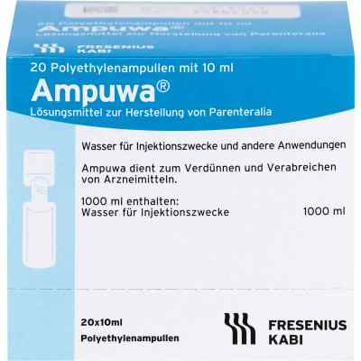 Ampuwa Plastikampullen Injektions-/infusionslsg. 20X10 ml von Fresenius Kabi Deutschland GmbH PZN 06605508