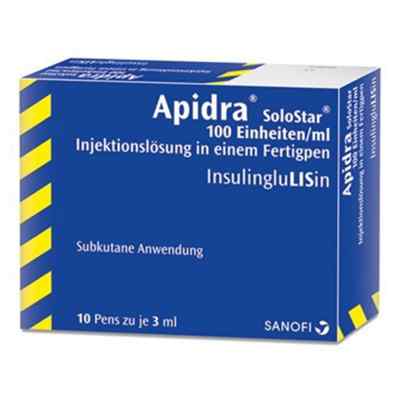 Apidra 100 Einheiten/ml SoloStar Fertigpen 10X3 ml von Sanofi-Aventis Deutschland GmbH PZN 05387699