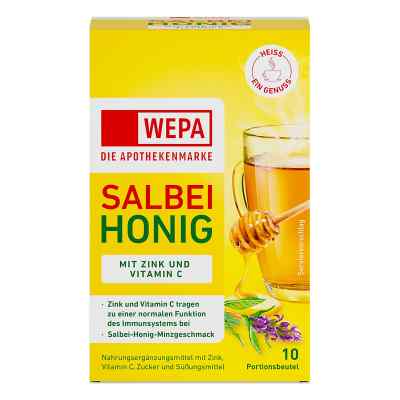 Apoday heisser Salbei+Honig+Vitamin C+Zink Pulver 10X10 g von WEPA Apothekenbedarf GmbH & Co K PZN 18336930