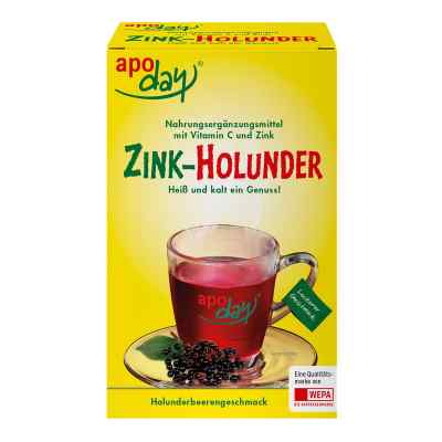 Apoday Holunder Vitamin C+zink ohne Zucker Pulver 10X10 g von WEPA Apothekenbedarf GmbH & Co K PZN 04826688