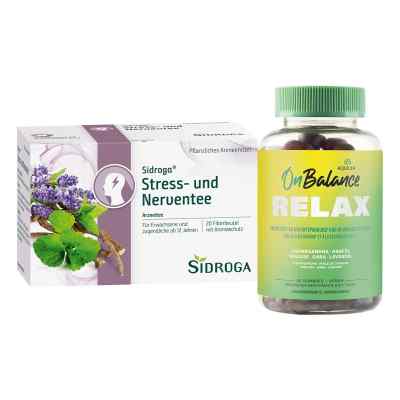 Aquilea Onbalance Relax Gummies + Sidroga Stress- & Nerventee 1 Set von Uriach Germany GmbH PZN 08107419