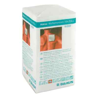 Askina Mullkompressen 7,5x7,5 cm 8fach 100 stk von B. Braun Melsungen AG PZN 06874527