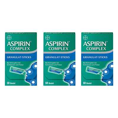 Aspirin Complex Granulat-Sticks 500mg/30 mg 3x10 stk von Bayer Vital GmbH PZN 08102357