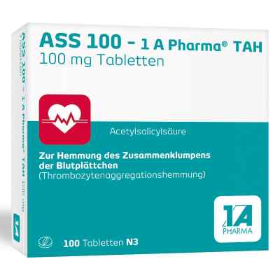 ASS 100 - 1 A Pharma® TAH 100 stk von 1 A Pharma GmbH PZN 06312077
