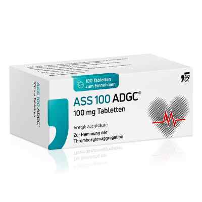 ASS 100 ADGC® 100 mg Tabletten 100 stk von Zentiva Pharma GmbH PZN 19430921