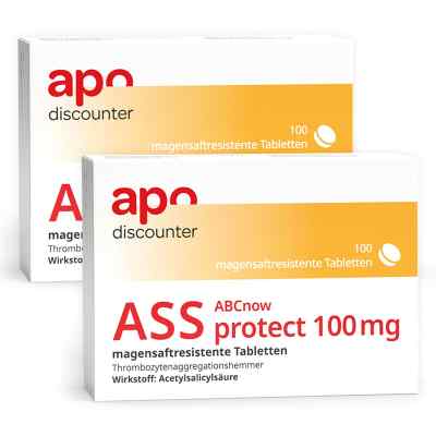 ASS 100 mg Protect, magensaftresistent von apodiscounter 2x100 stk von apo.com Group GmbH PZN 08107780