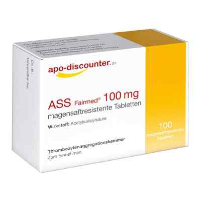 ASS 100 mg von apo-discounter 100 stk von Apotheke im Paunsdorf Center PZN 16124129
