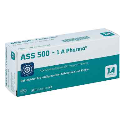 ASS 500-1A Pharma 30 stk von 1 A Pharma GmbH PZN 08612429