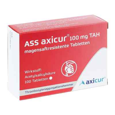 Ass axicur 100 mg Tah magensaftresistent Tabletten 100 stk von axicorp Pharma GmbH PZN 16084720