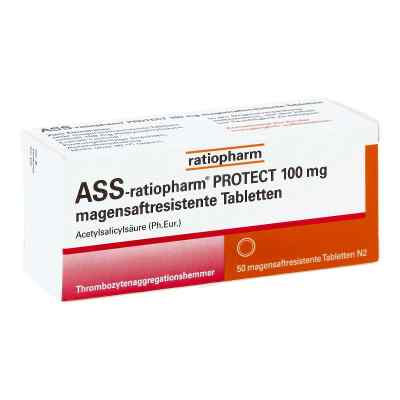 Ass ratiopharm Protect 100 mg magensaftresistent Tabletten 50 stk von ratiopharm GmbH PZN 15577567