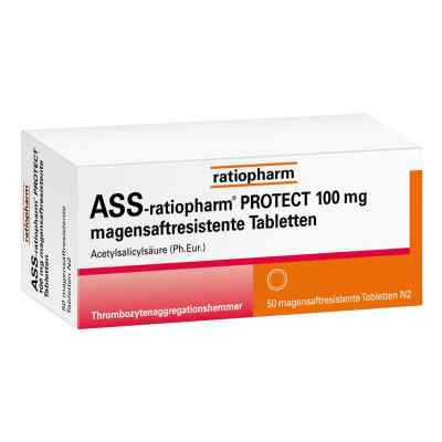 ASS-ratiopharm PROTECT 100 mg magensaftresistente Tabletten 50 stk von ratiopharm GmbH PZN 15577567