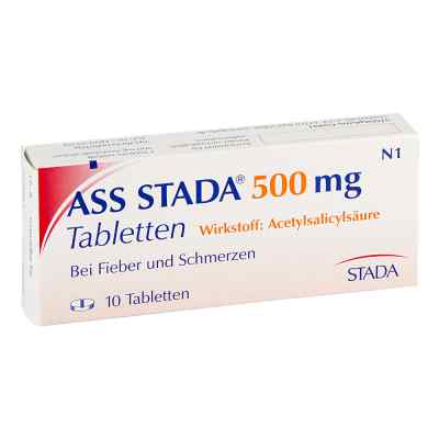 ASS STADA 500mg Acetylsalicylsäure Tabletten 10 stk von STADA GmbH PZN 03366167