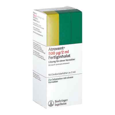 Atrovent 500μg/2ml Fertiginhalat 50X2 ml von Boehringer Ingelheim Pharma GmbH & Co.KG PZN 00539928